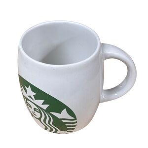 STARBUCKS Mermaid White and Green Ceramic large Mug
